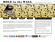 Tablet Screenshot of holeinthewallhosting.com